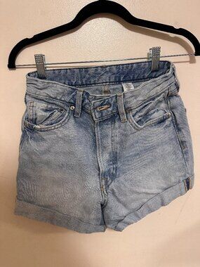 Denim mom jean shorts